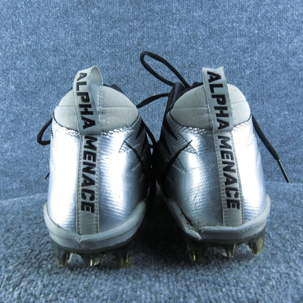 Nike Alpha Menace Football Men Sneaker Shoes Size 11 Medium‎ Silver Synthetic